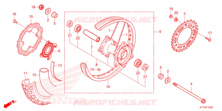 ACHTER WIEL  Honda MOTO 300 CRF 2021  CRF300LRAM