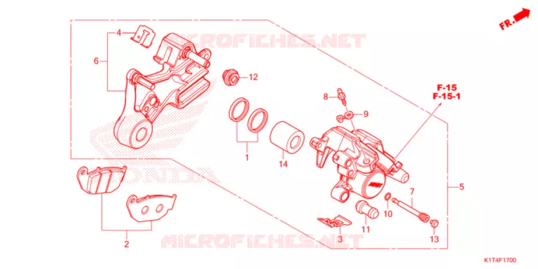 ACHTER REMKLAUW   Honda MOTO 300 CRF 2021  CRF300LRAM