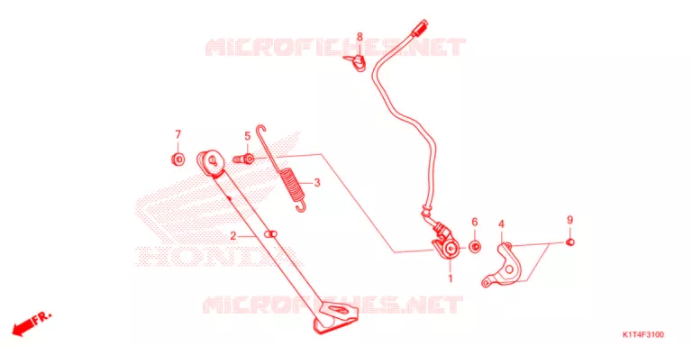ZIJDE STANDAARD   Honda MOTO 300 CRF 2021  CRF300LRAM