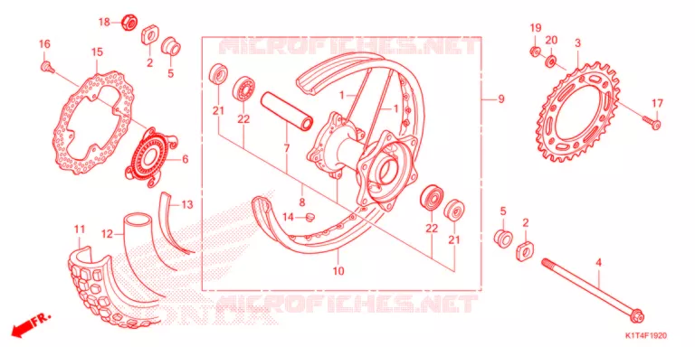 ACHTER WIEL  Honda MOTO 300 CRF 2021  CRF300LRM