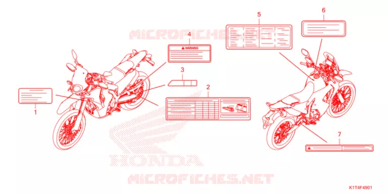 WAARSCHUWINGSLABEL  (CRF300LR/LRA) Honda MOTO 300 CRF 2021  CRF300LRM
