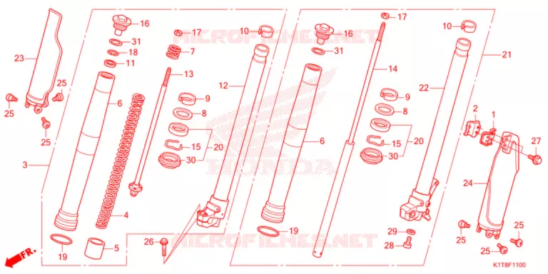 VOOR VORK  Honda MOTO 300 CRF 2022  CRF300LRM