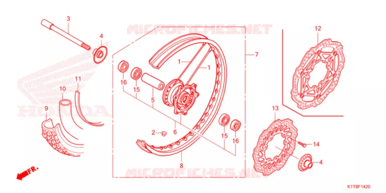 VOOR WIEL  Honda MOTO 300 CRF 2021  CRF300LRM