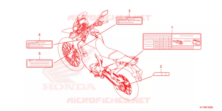 WAARSCHUWINGSLABEL   Honda MOTO 300 CRF 2021  CRF300LRM