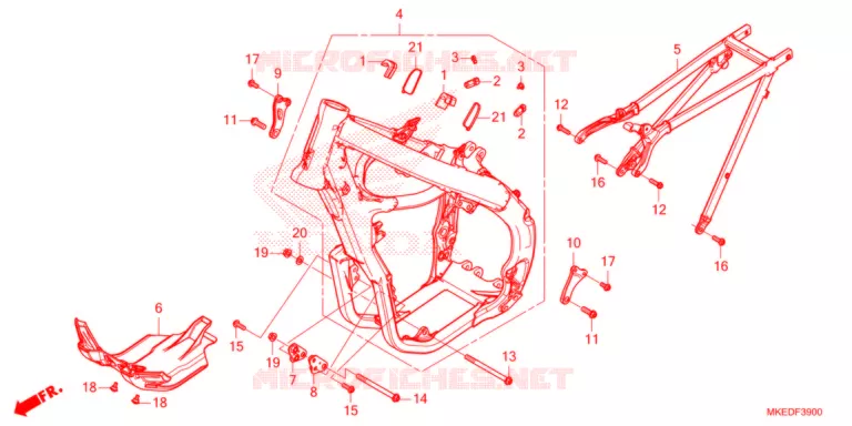 FRAME CHASSIS   Honda MOTO 450 CRF 2022  CRF450RM