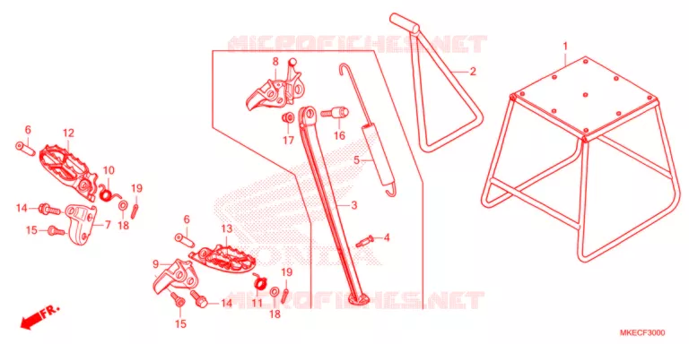 OPSTAP/STANDAARD  Honda MOTO 450 CRF 2022  CRF450RXN