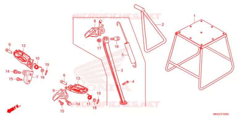 OPSTAP/STANDAARD  Honda MOTO 450 CRF 2022  CRF450RXN