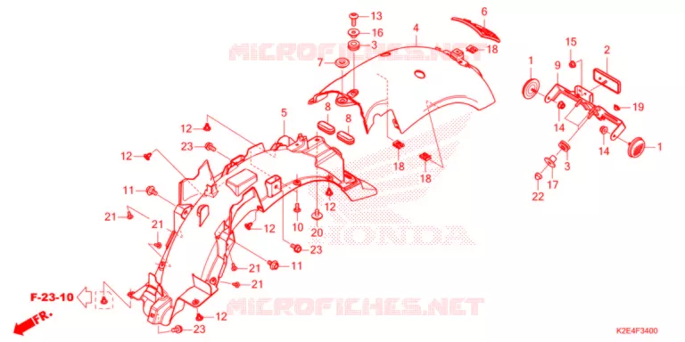 ACHTER STROOMLIJNKAP  Honda MOTO 125 CT 2020  CT125AM