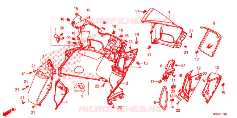 BEENSCHERM Honda SCOOTER 150 PCX 2020  WW150AL