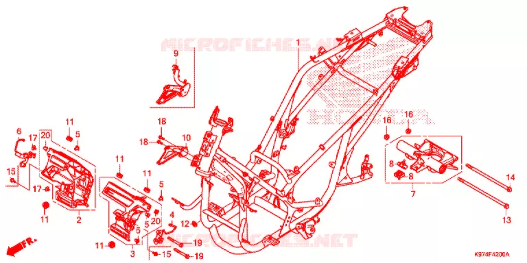FRAME CHASSIS   Honda SCOOTER 150 PCX 2020  WW150AL