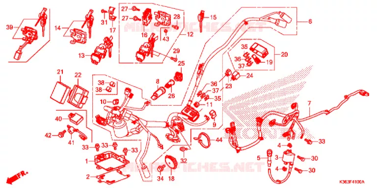 BEDRADINGSBUNDEL   Honda SCOOTER 150 PCX 2016  WW150H
