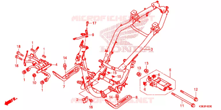 FRAME CHASSIS   Honda SCOOTER 150 PCX 2017  WW150H