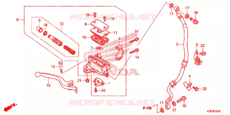 VOOR REM HOOFD CILINDER   Honda SCOOTER 150 PCX 2017  WW150H