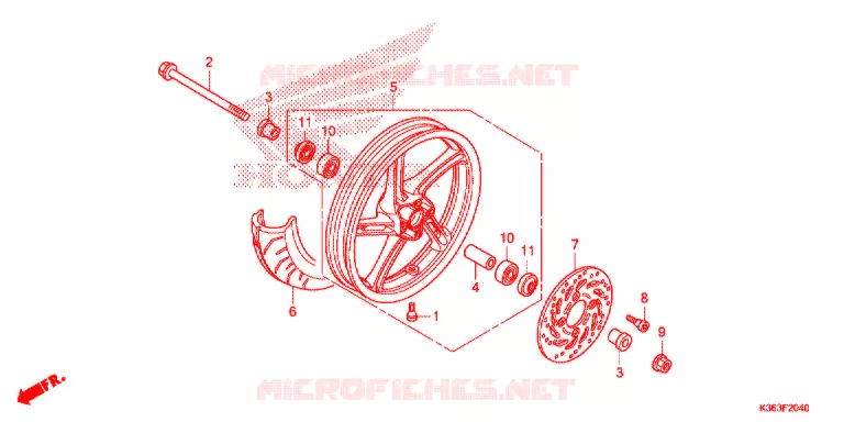 VOOR WIEL  Honda SCOOTER 150 PCX 2016  WW150H