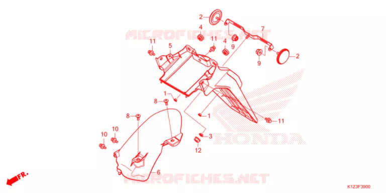 ACHTER STROOMLIJNKAP  Honda SCOOTER 160 PCX 2021  WW150M