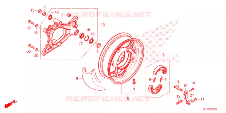 ACHTER WIEL/ZWAAI-ARM  Honda SCOOTER 160 PCX 2021  WW150M