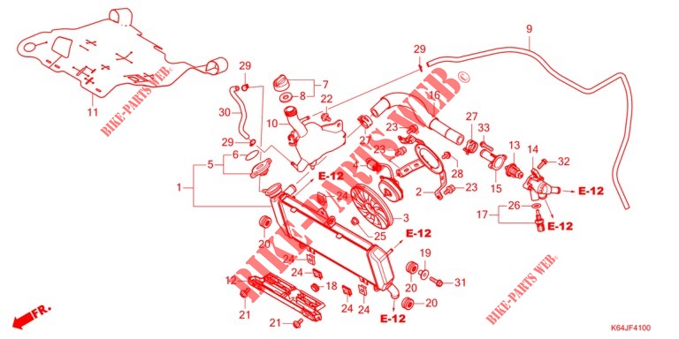 RADIATEUR   voor Honda CBR 250 RR SPECIAL 2020