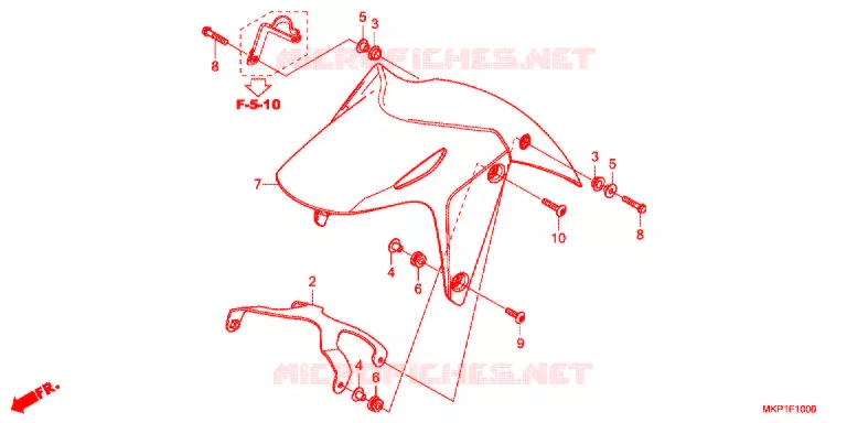VOOR STROOMLIJNKAP   Honda MOTO 400 CBR 2021  CBR400RAM_J