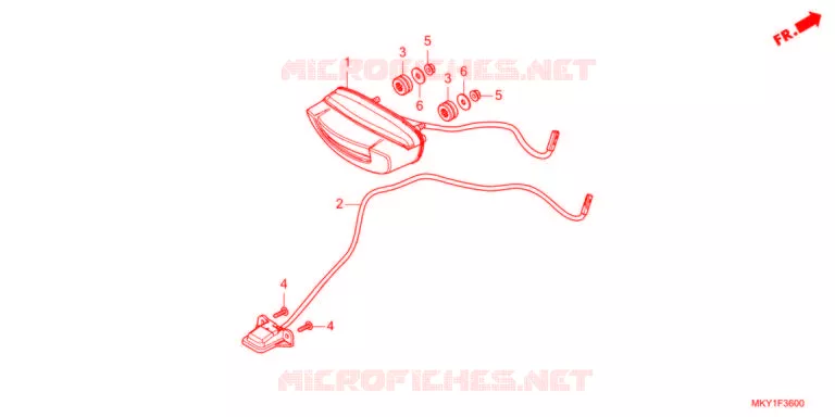 ACHTERLICHT/KENTEKEN LICHT   Honda MOTO 650 CBR 2021  CBR650RAM