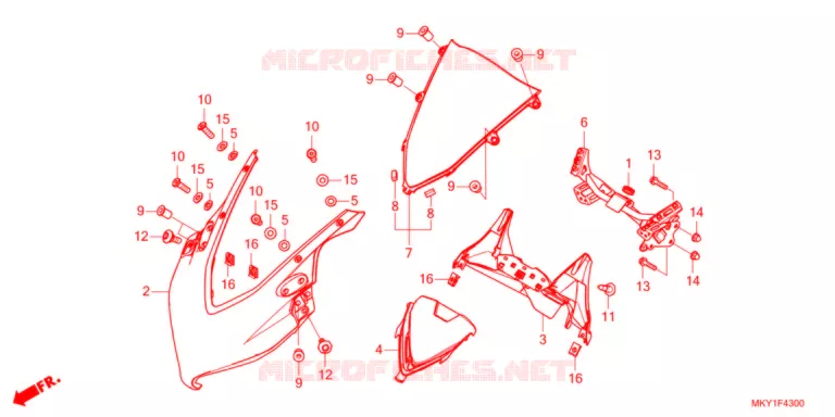 BOVEN KAP  Honda MOTO 650 CBR 2022  CBR650RAM