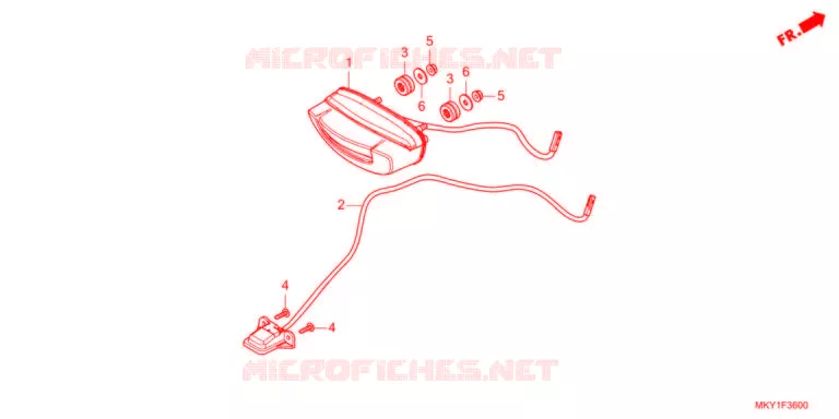 ACHTERLICHT/KENTEKEN LICHT   Honda MOTO 650 CBR 2021  CBR650RAM