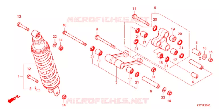 ACHTER KUSSEN   Honda MOTO 250 CRF 2021  CRF250LAM
