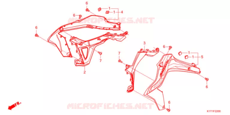 DEKBAND (CRF250LA/LDA) Honda MOTO 250 CRF 2021  CRF250LAM