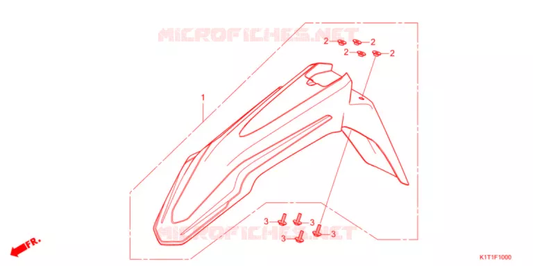 VOOR STROOMLIJNKAP   Honda MOTO 250 CRF 2022  CRF250LAM