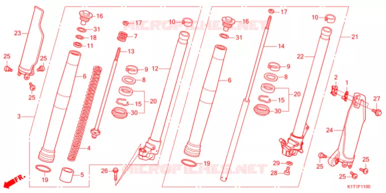 VOOR VORK  Honda MOTO 250 CRF 2021  CRF250LAM