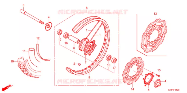 VOOR WIEL  Honda MOTO 250 CRF 2022  CRF250LAM