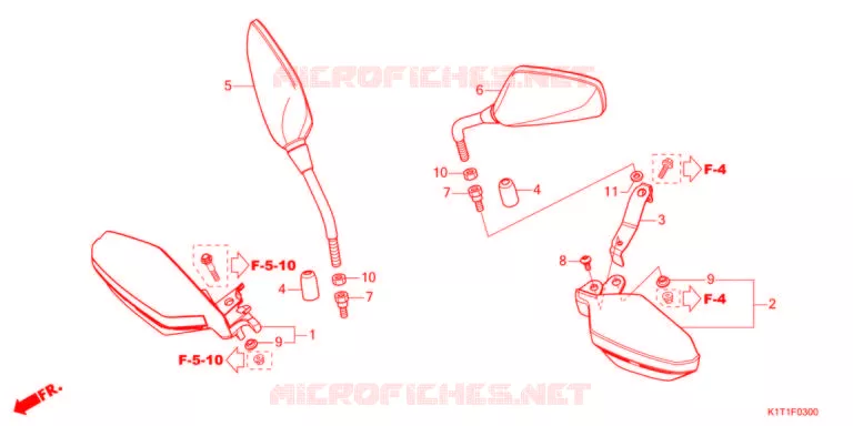 SPIEGEL - HANDKAP Honda MOTO 250 CRF 2022  CRF250LDAM