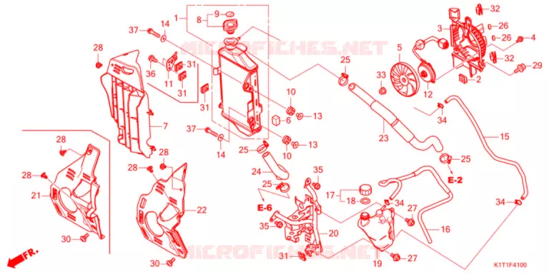 RADIATEUR   Honda MOTO 250 CRF 2022  CRF250LRAM