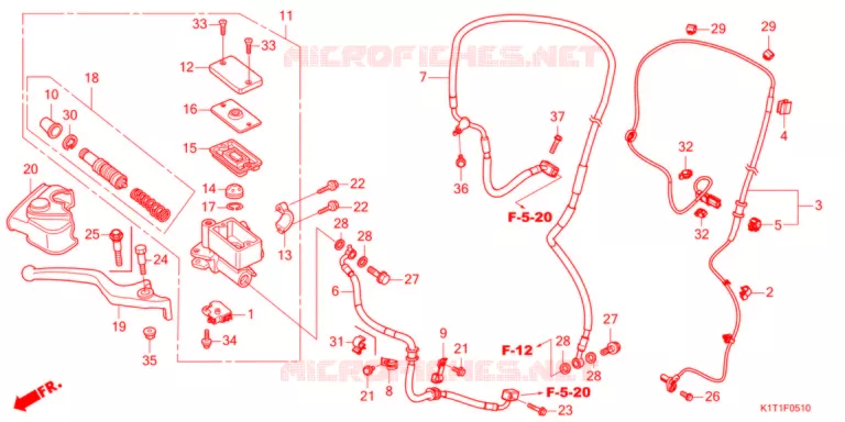 VOOR REM HOOFD CILINDER   Honda MOTO 250 CRF 2021  CRF250LRAM