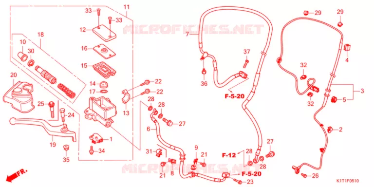 VOOR REM HOOFD CILINDER   Honda MOTO 250 CRF 2021  CRF250LRDM