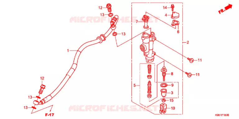 REMPOMP ACHTER Honda MOTO 250 CRF 2021  CRF250RL