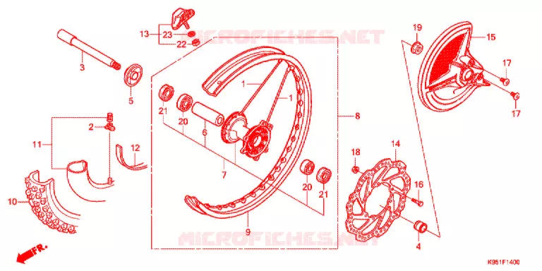 VOOR WIEL  Honda MOTO 250 CRF 2020  CRF250RL