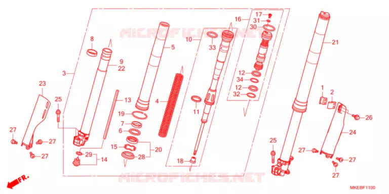 VOOR VORK  Honda MOTO 450 CRF 2021  CRF450RM