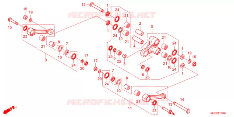 ACHTER KUSSEN ARM Honda MOTO 450 CRF 2021  CRF450RXM