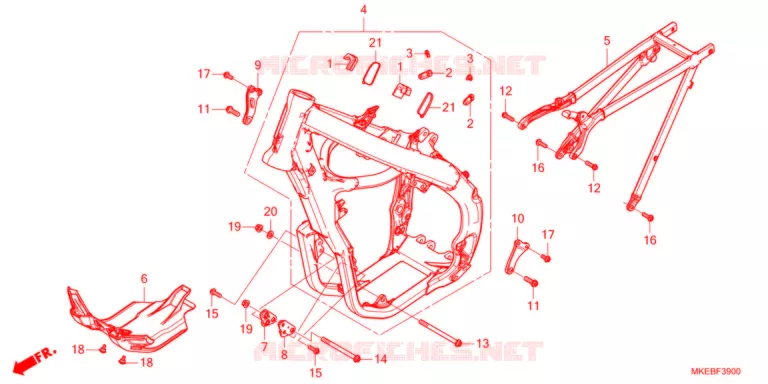 FRAME CHASSIS   Honda MOTO 450 CRF 2021  CRF450RXM