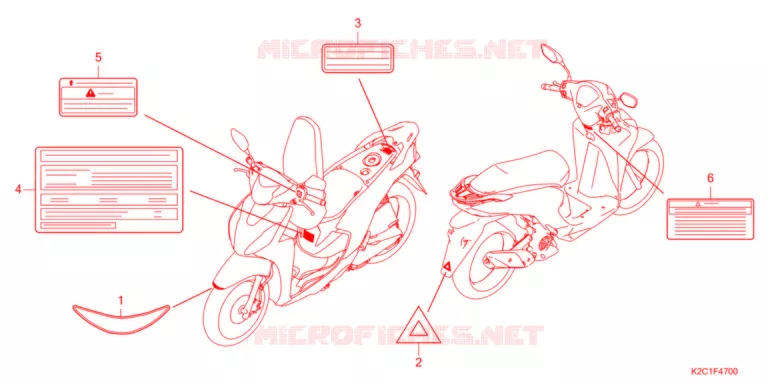 WAARSCHUWINGSLABEL   Honda SCOOTER 110 DIO 2021  NSC110M
