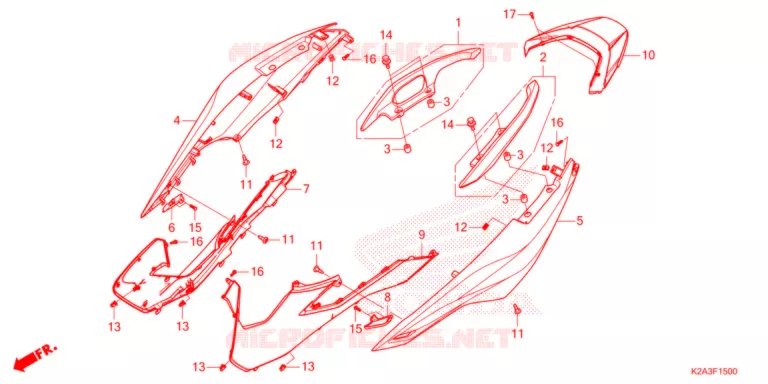 KONTPANEEL MIDDEN Honda SCOOTER 250 FORZA 2021  NSS250AM