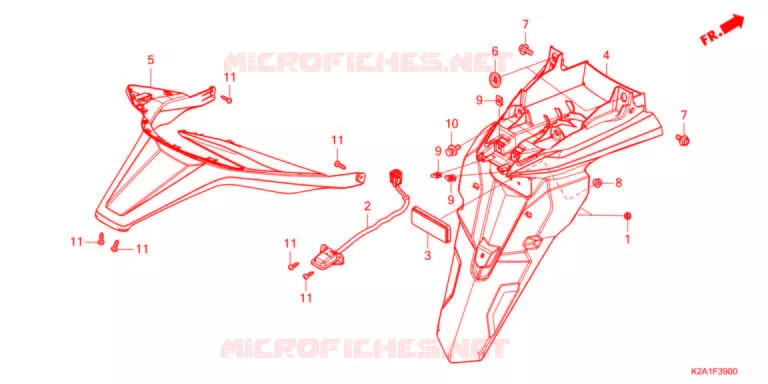 ACHTER STROOMLIJNKAP  Honda SCOOTER 250 FORZA 2021  NSS250AM