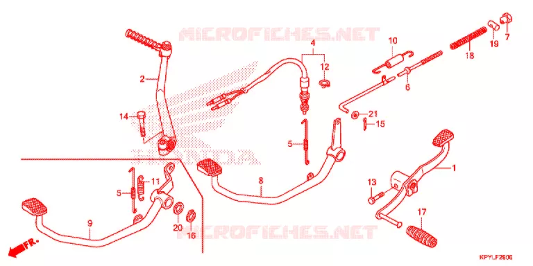 PEDAAL/KICKSTARTER ARM  Honda MOTO 125 XRM 2022  CFT125MSM