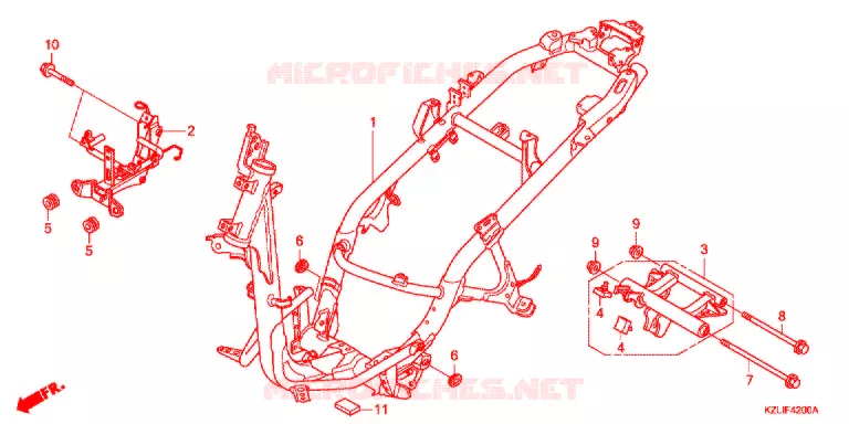 FRAME CHASSIS   Honda SCOOTER 110 SPACY 2013  NSC110CC