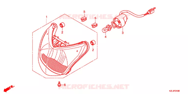 KOPLAMP  Honda SCOOTER 110 SPACY 2013  NSC110CC
