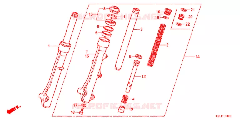 VOOR VORK (NSC110C/S/CSF-C) Honda SCOOTER 110 SPACY 2012  NSC110CC