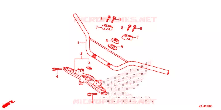 HENDEL PIJP  Honda MOTO 100 CRF 2012  CRF100FC