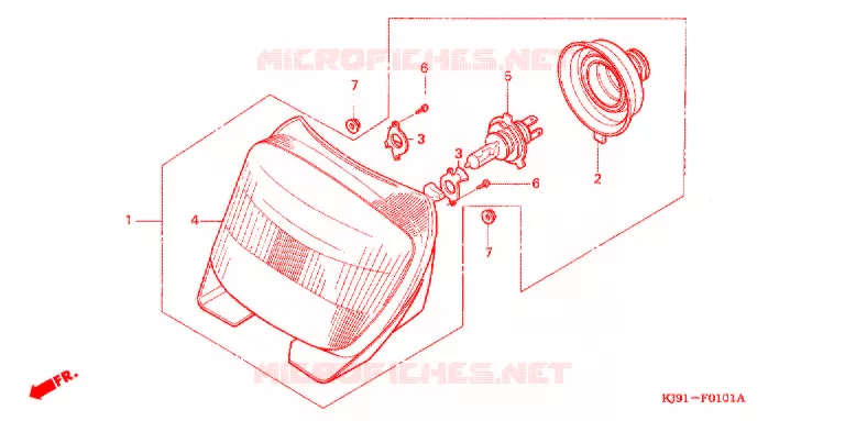 KOPLAMP (CH125H/N/P/R) Honda SCOOTER 125 SPACY 1987  CH125H