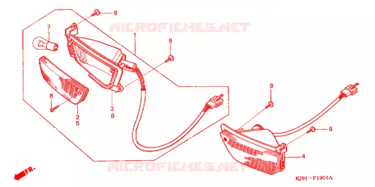 VOOR KNIPPERLICHT (CH125H/N/P/R) Honda SCOOTER 125 SPACY 1988  CH125H