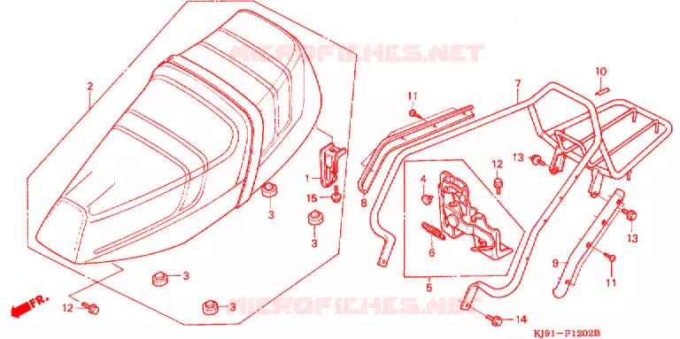 ZITTING  (CH125H/N/P/R) Honda SCOOTER 125 SPACY 1991  CH125H